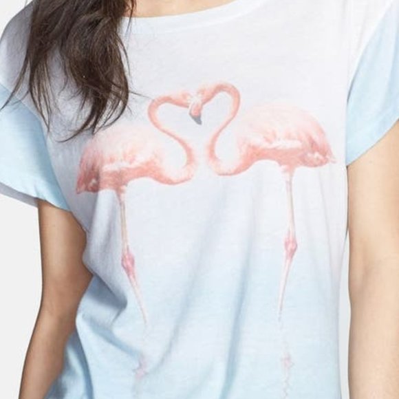 Wildfox Flamingo Love Tee, XS - Picture 2 of 3